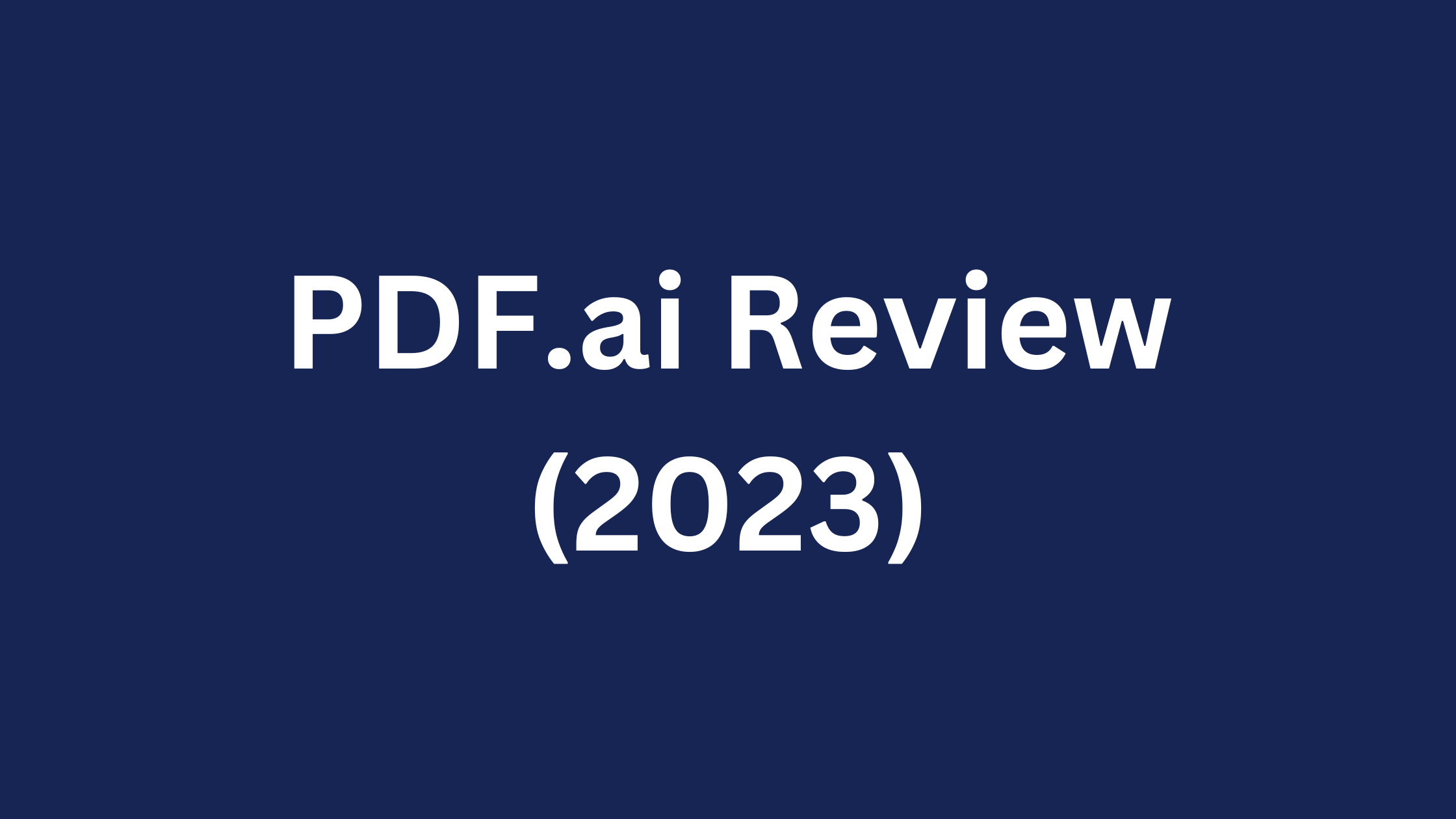 Cover Image for PDF.ai Review 2023