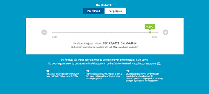 support 0900-nummer-tarieven-calculator