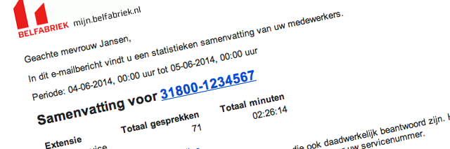 Nieuwe functie: Medewerker statistieken e-mailrapportages (image)