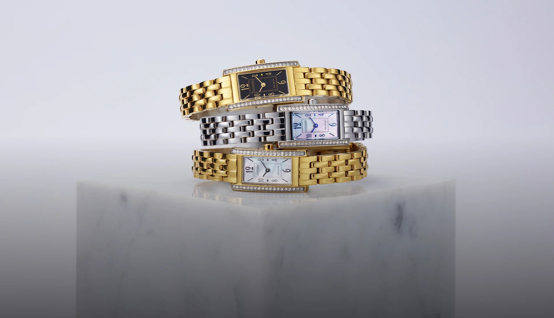 Women's Rectangular-Faced Watches Hero Image
