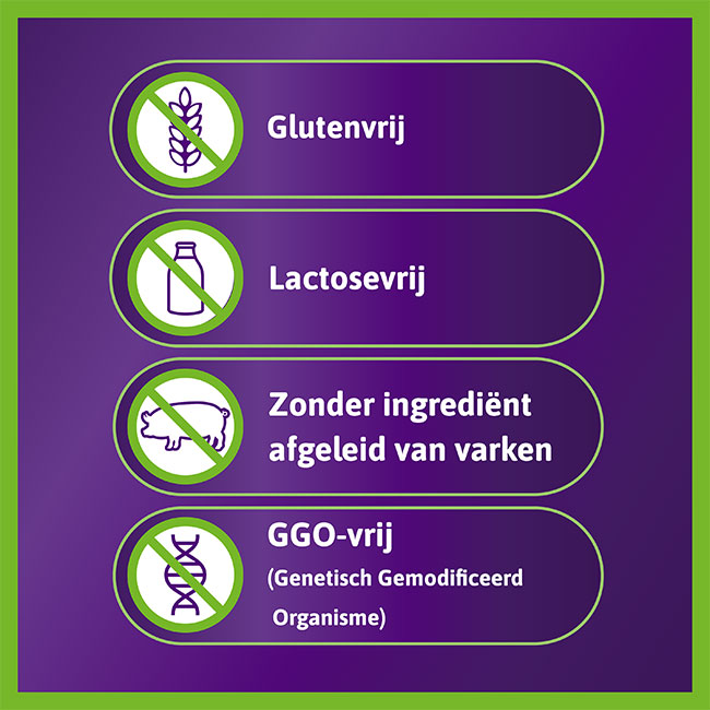 Omnibionta Menopauze Plus – een glutenvrij, lactosevrij, GGO-vrij voedingssupplement zonder varkensingrediënten