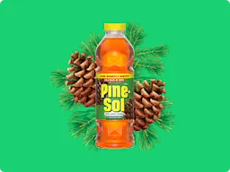 Botella de limpiador multisuperficies Pine-Sol Original con piñas de fondo, elimina el 99,9% de los gérmenes.