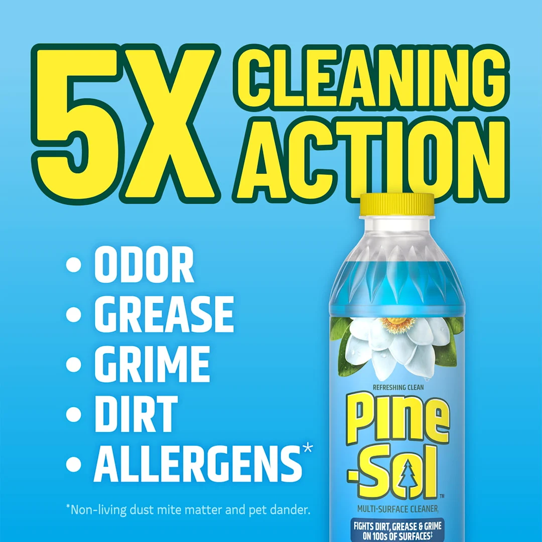 5X Cleaning Action: Odor, Grease, Grime, Dirt, Allergens