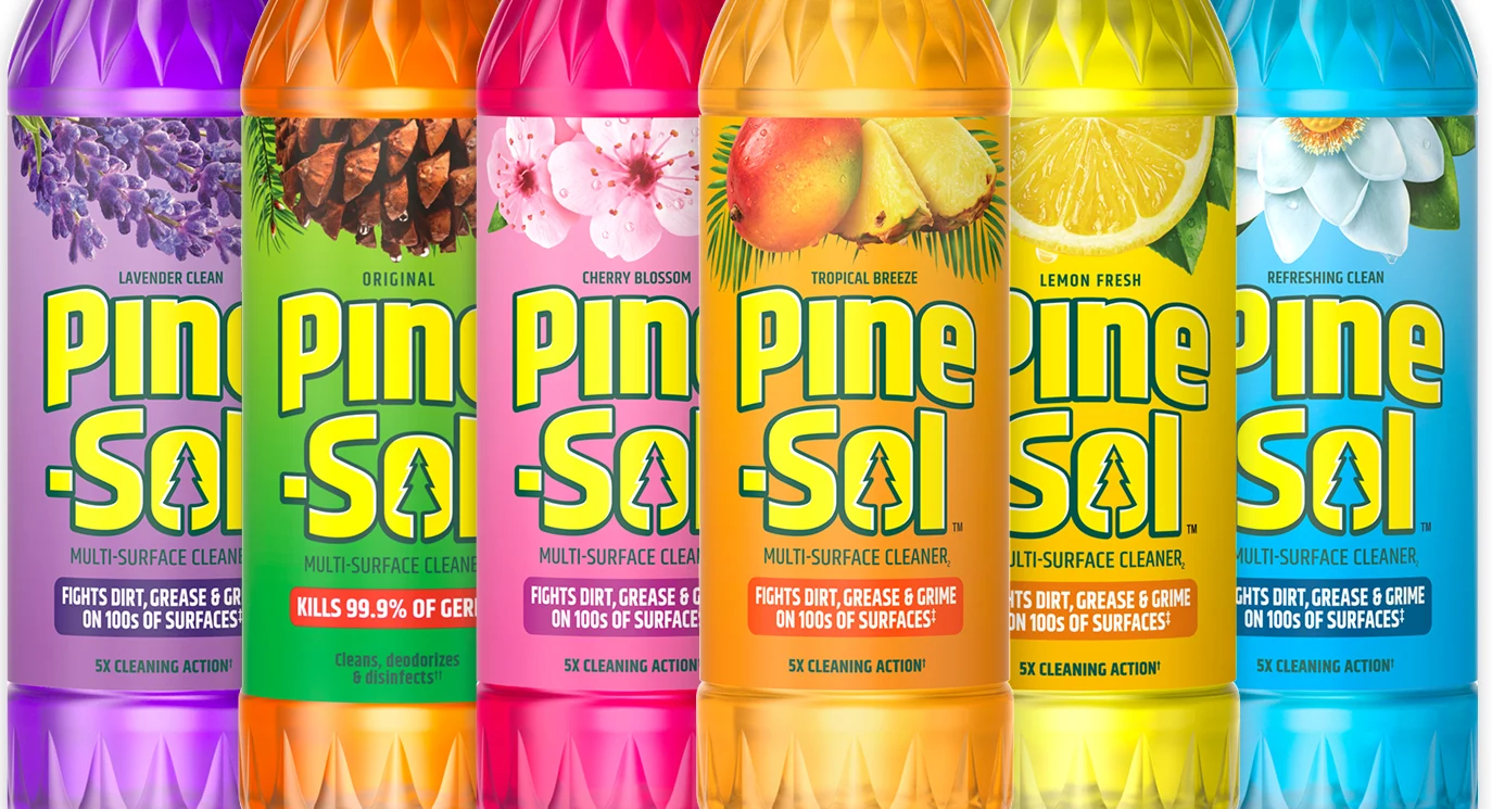 Line up of Pine-Sol products
