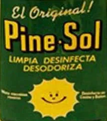 El Original Pine-Sol Limpia Desinfecta Desodoriza Pine-Sol label in Spanish