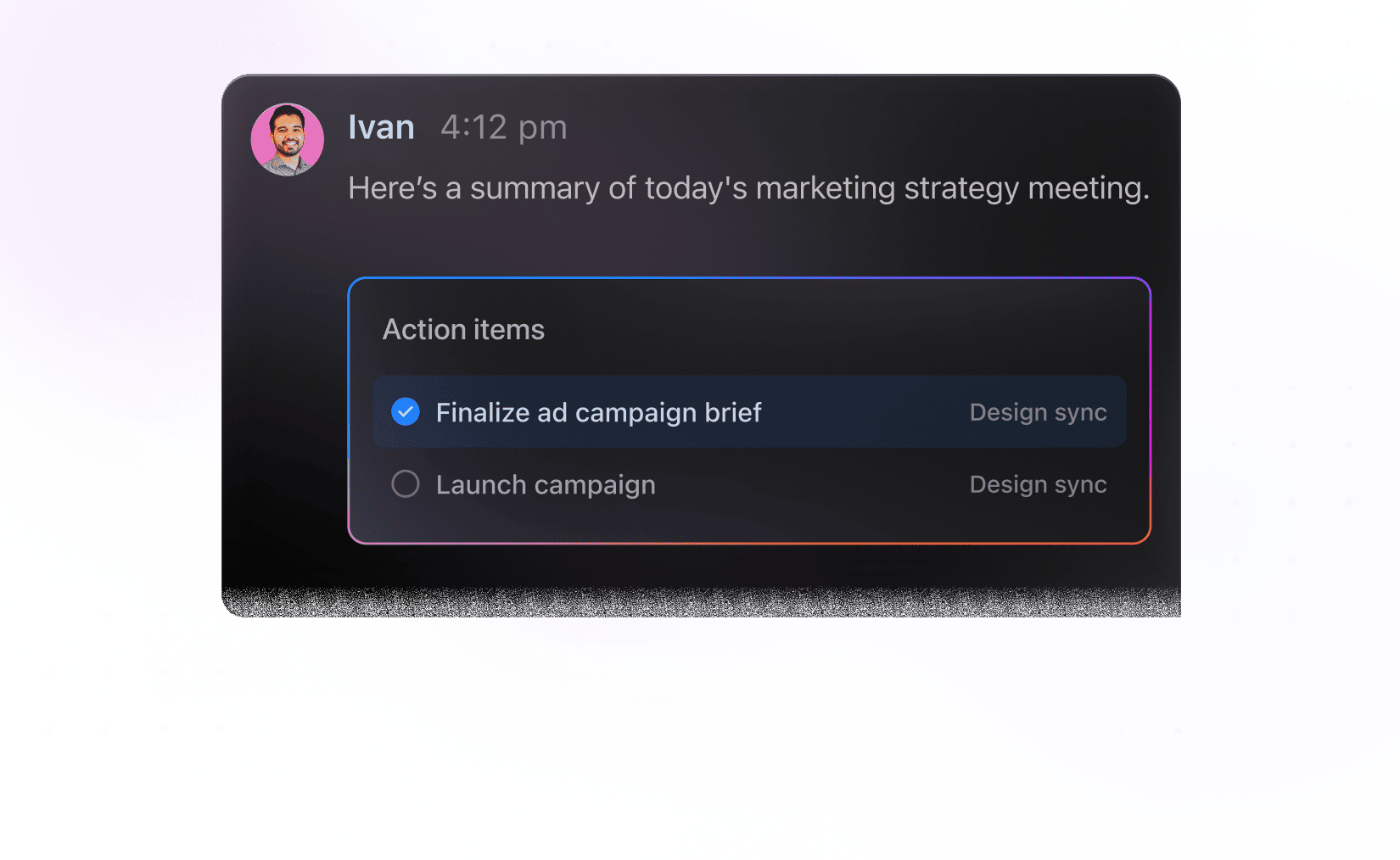 Share meeting outcomes, faster