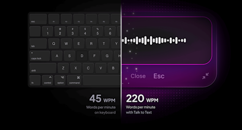 4x faster than typing