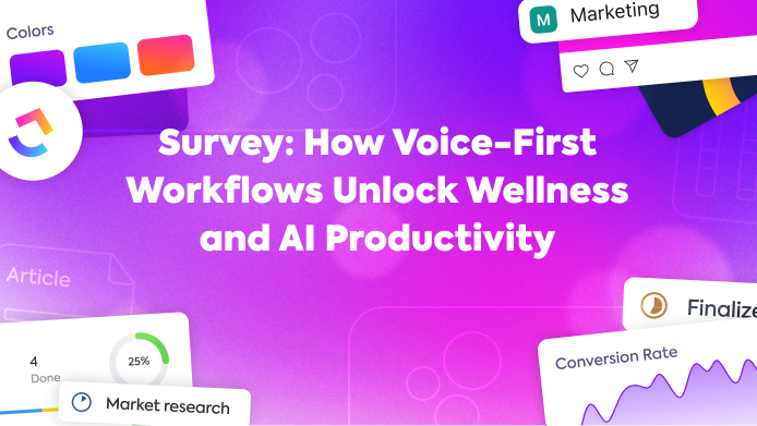 Survey How Voice-First Workflows Unlock Wellness and AI Productivity