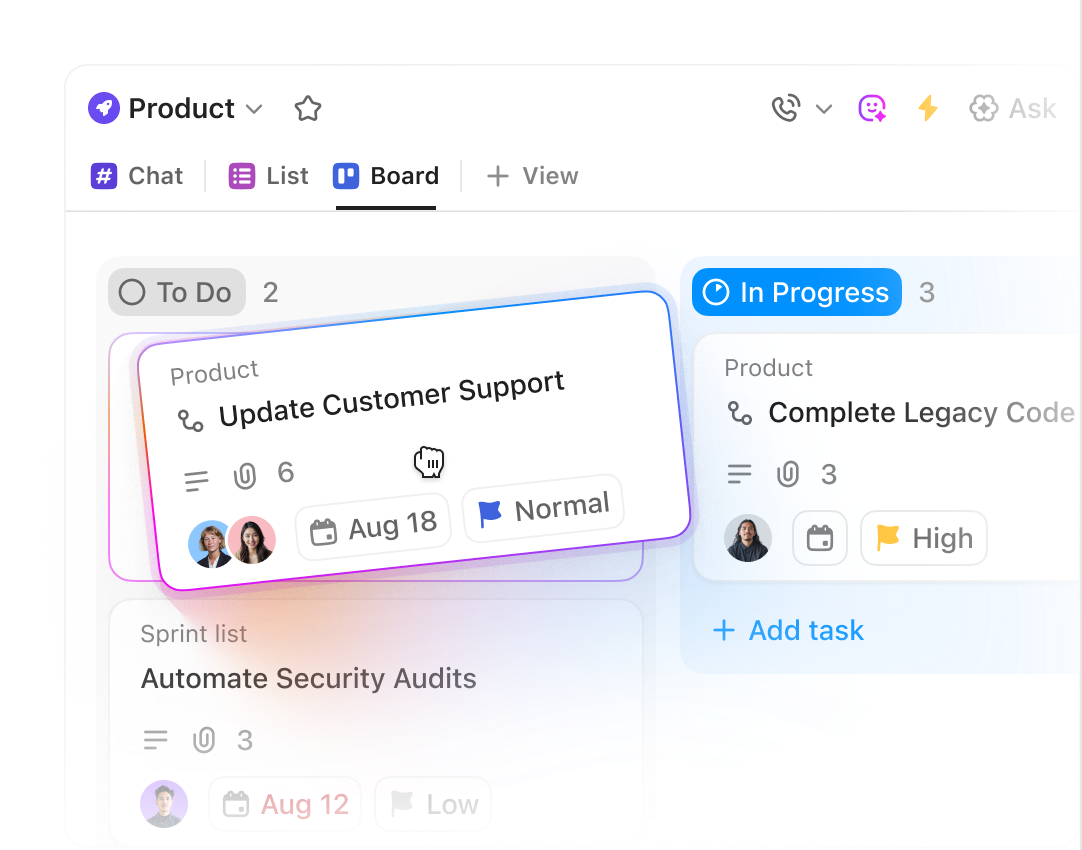 Do the work right from the card