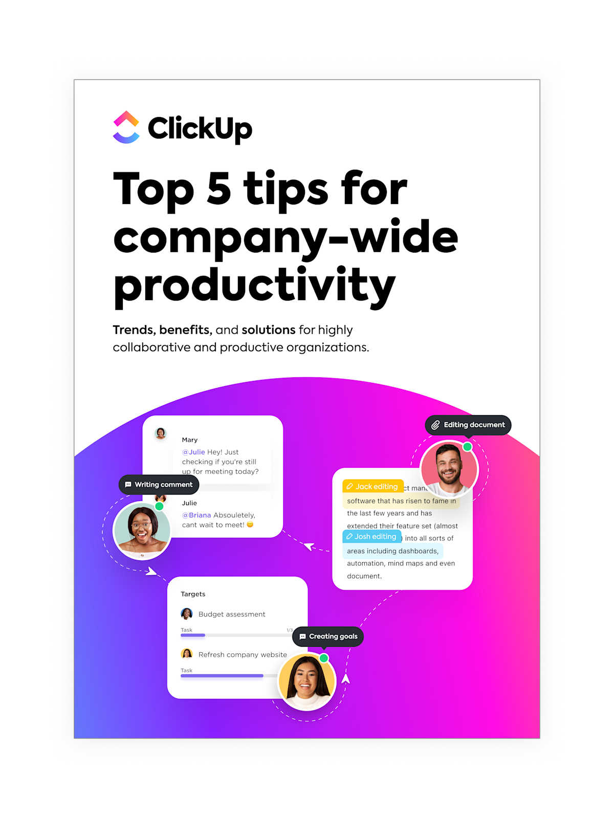 The 5 Tips for Company-wide Productivity Whitepaper | ClickUp™