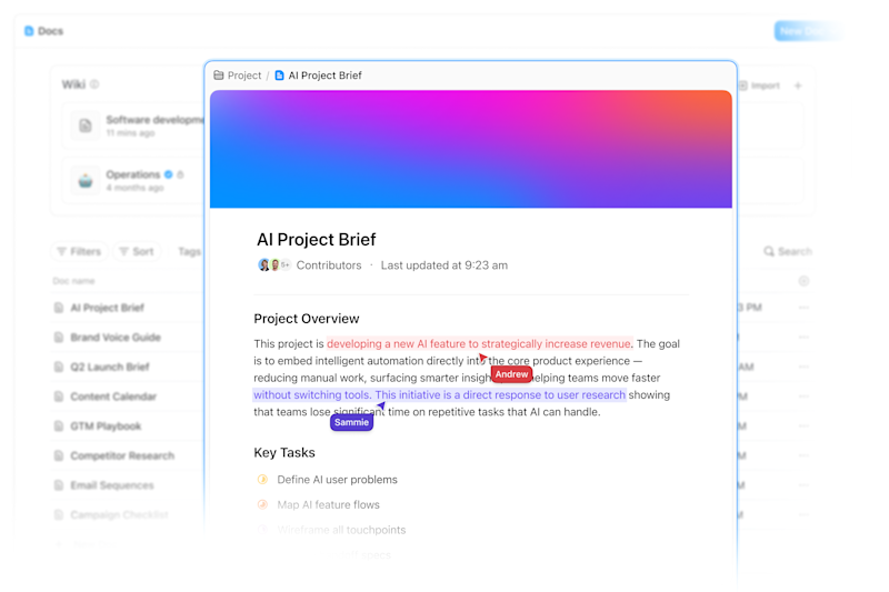 Docs in ClickUp | ClickUp