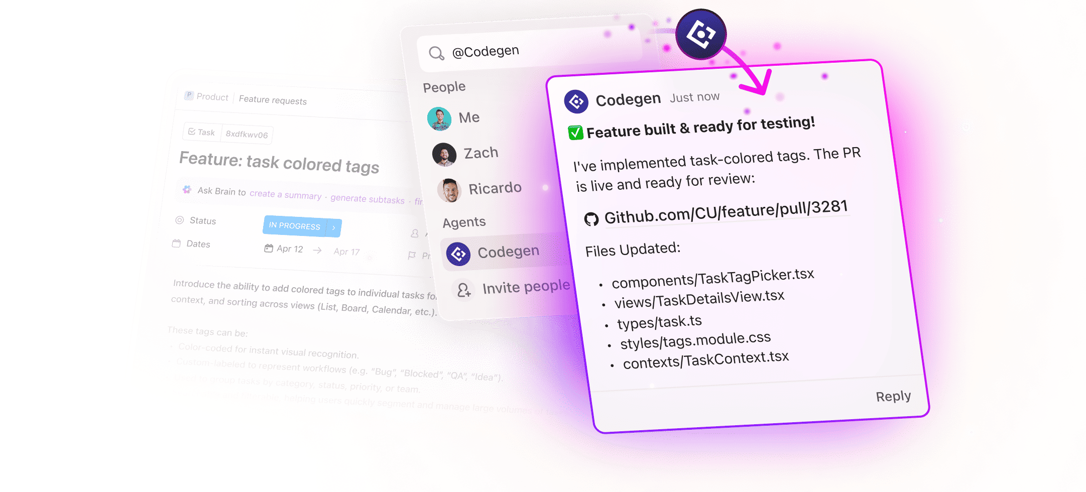 Task to PR workflow in Codegen