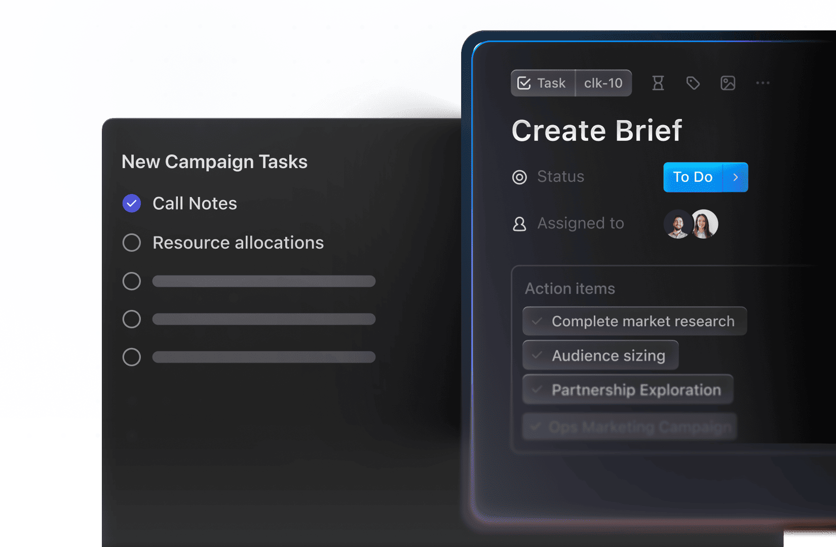 Meeting tasks get created + added, automatically