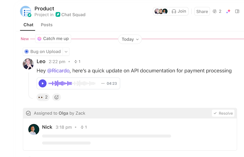 Software Engineering Chat Software Team Project Management Software by ClickUp™