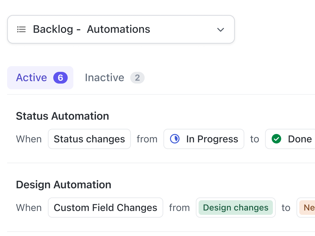 Automations with arrows