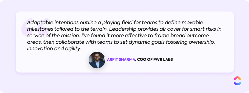 Arpit Sharma, COO of PWR Labs Quote Graphic