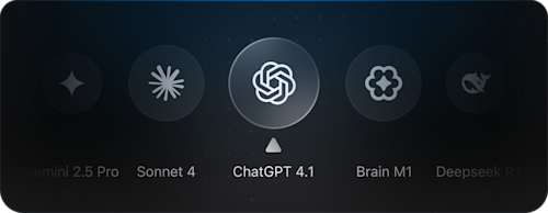 Ask the premium AI models anything interface