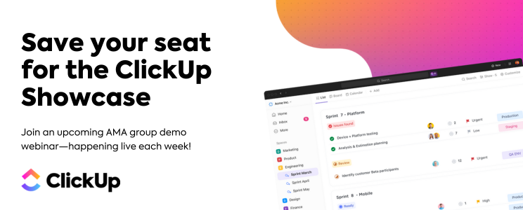 ClickUp Showcase Webinar Banner CTA V2