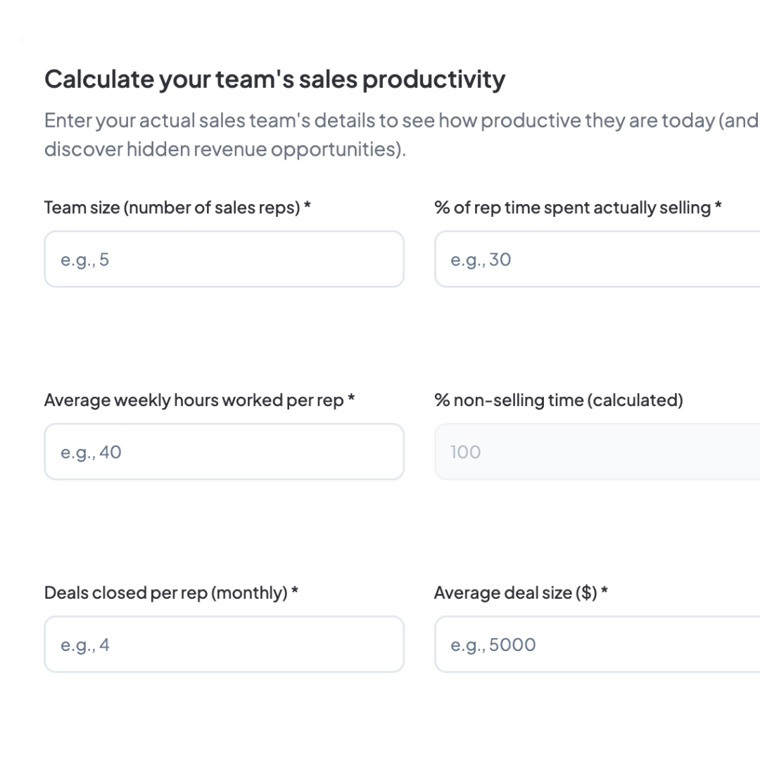 sales productivity calculator