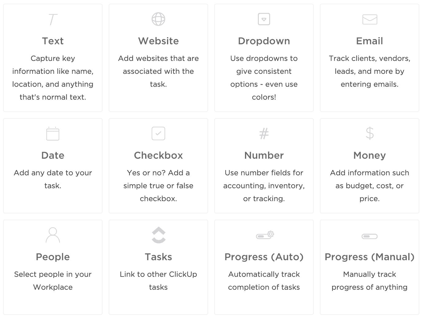 custom fields create