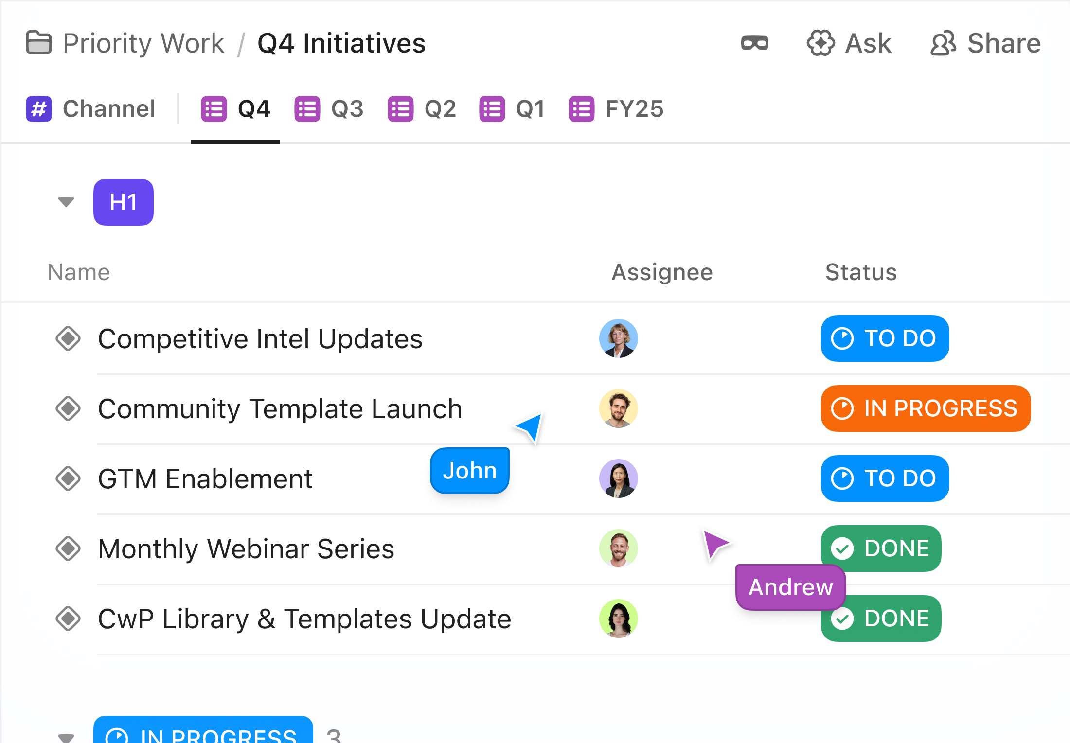 Strategic Initiatives for Project Execution Page