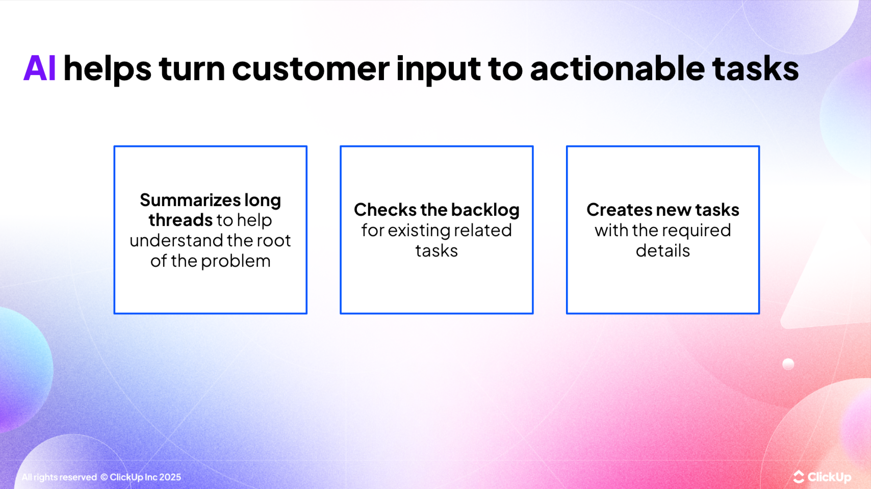 AI helps turn customer input to actionable tasks