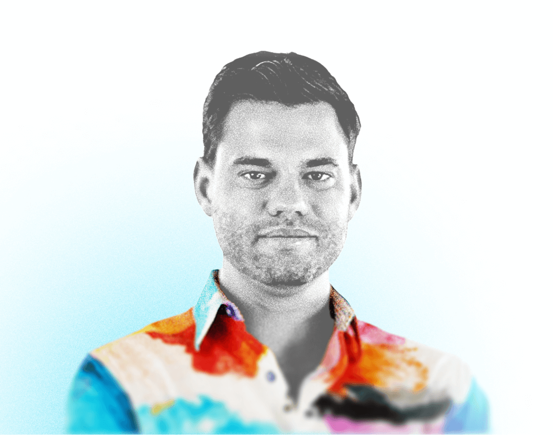 Headshot of Zeb Evans, CEO of ClickUp