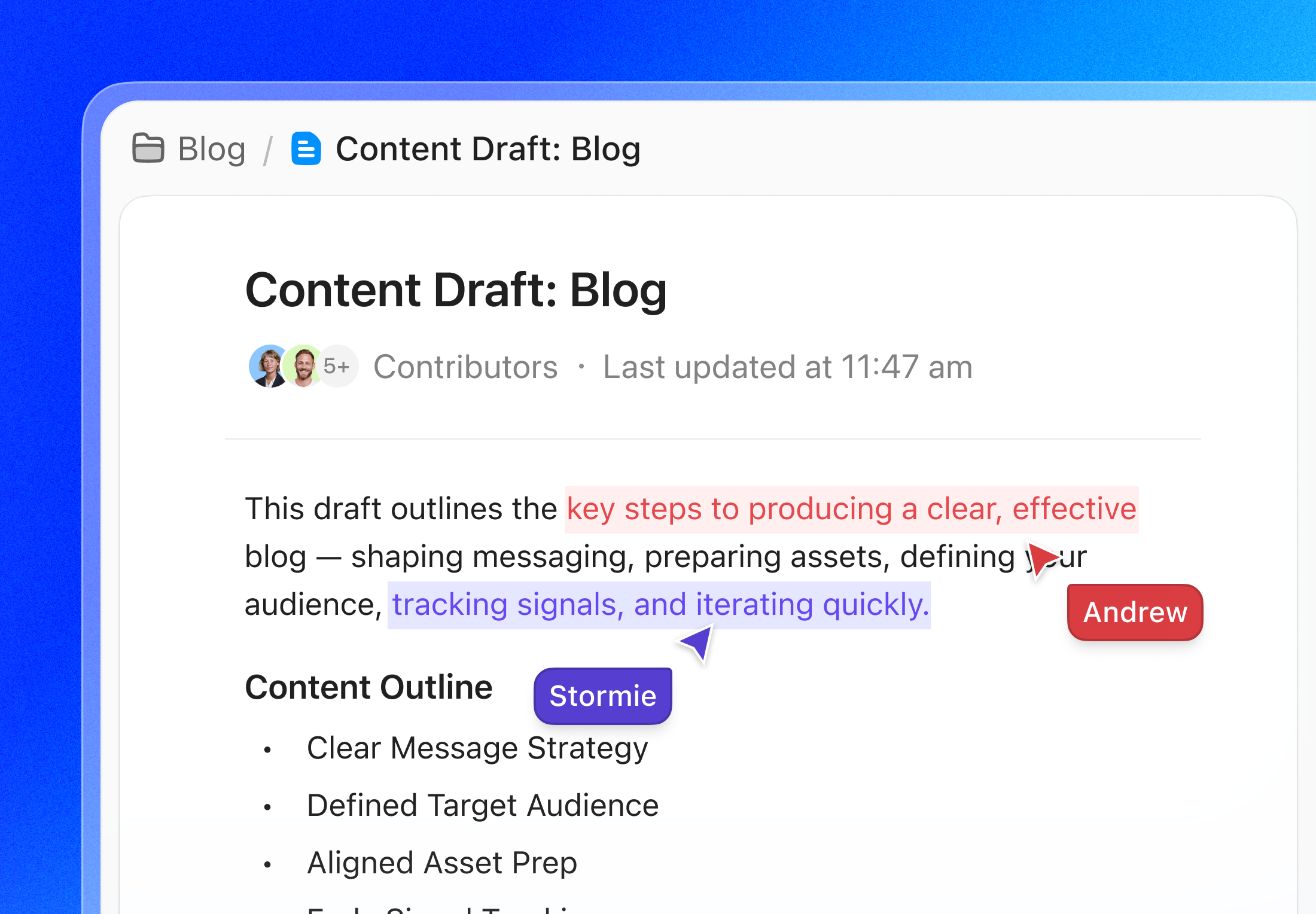 content - blog draft