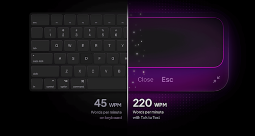 4x faster than typing