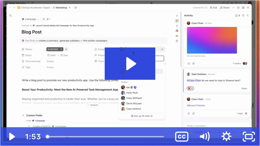 ClickUp Accelerator Wistia