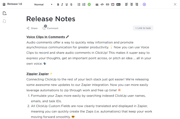 Template: Release Notes