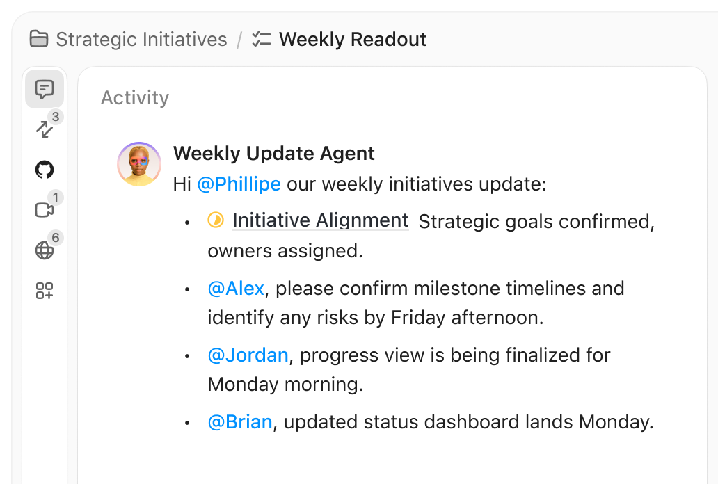Strategic Inititiaves Weekly UPdate