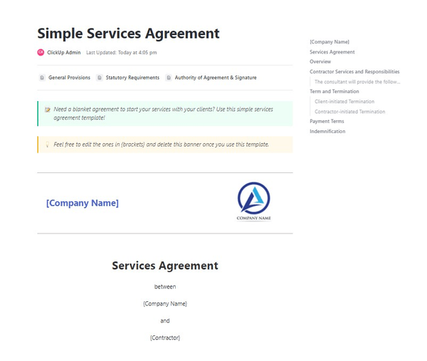 ClickUp-Simple-Services-Agreement-Template