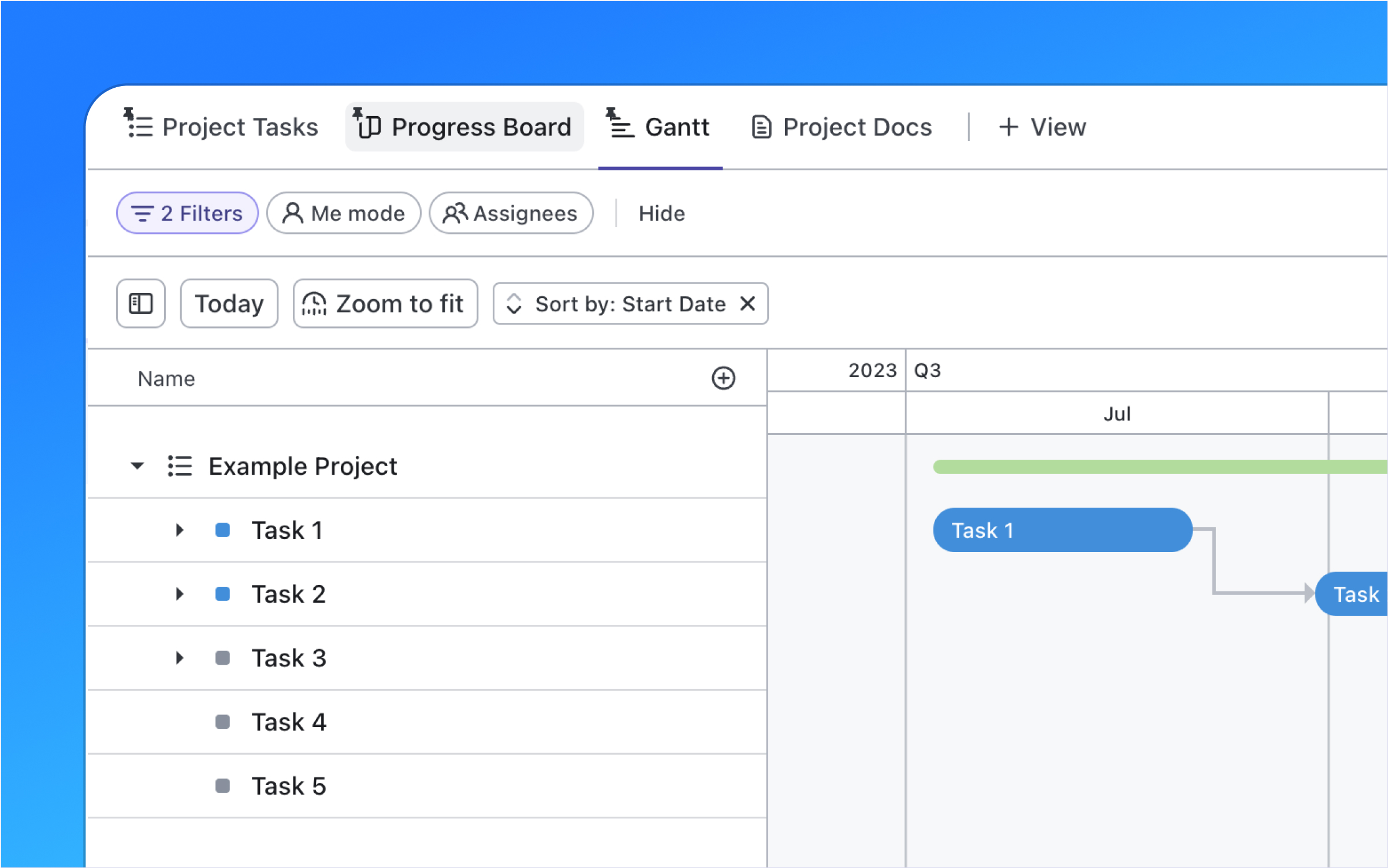 Quick Start templates are designed to help you get up and running with ClickUp faster. This one features strategic planning to align goals, a project portfolio to track progress, an example project for reference, and a team wiki to foster knowledge sharing. Get your projects on track efficiently and achieve success!