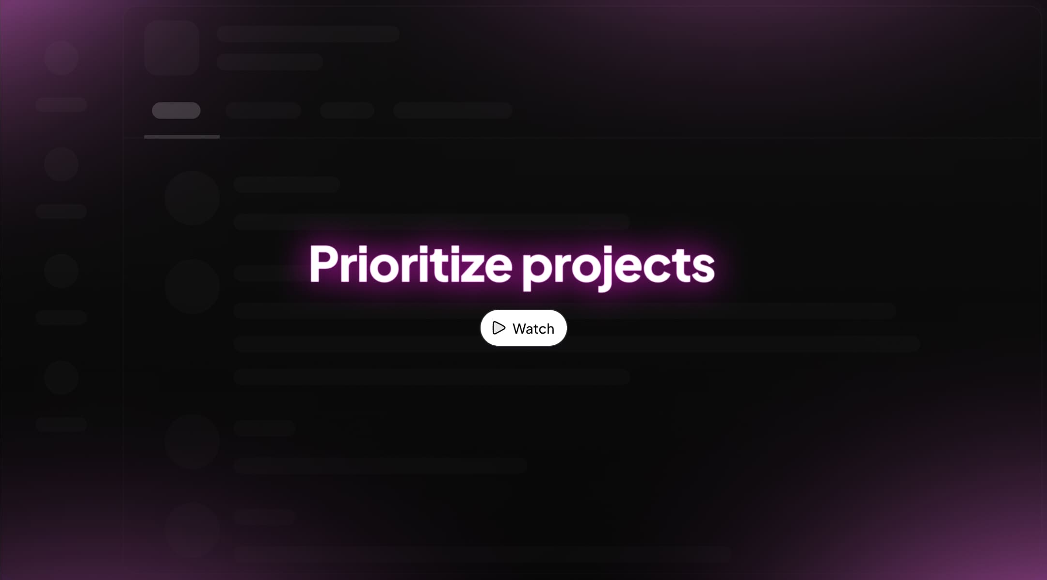 Prioritize Projects