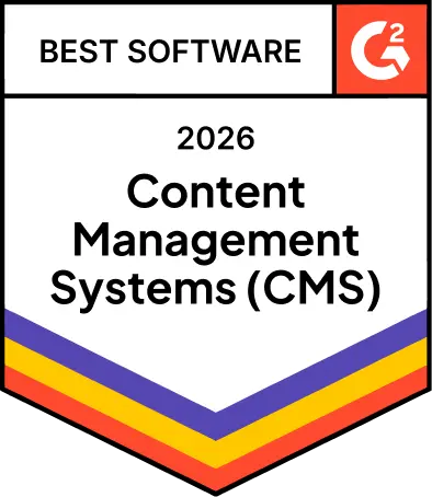 G2 Best Software 2026 Content Management Systems award badge