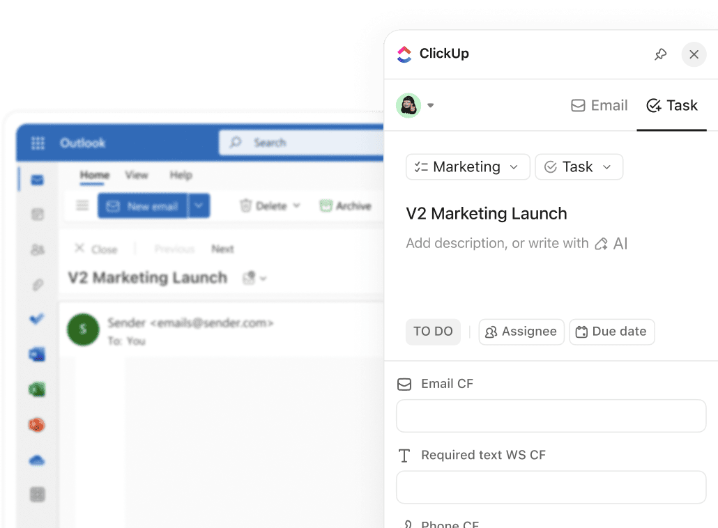 Download ClickUp for Outlook
