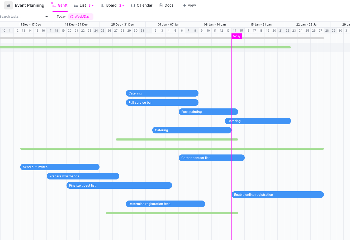 event planning gantt chart excel Gantt menarik powerslides terlengkap ...