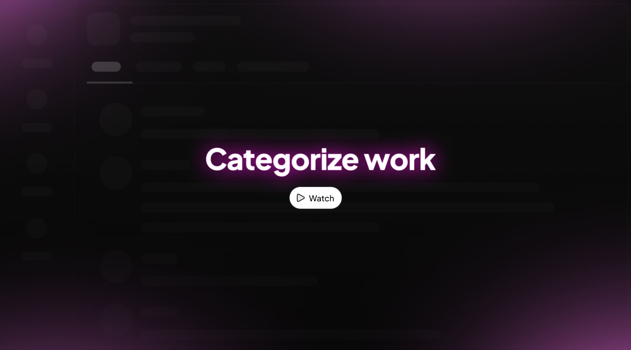 Categorize Work