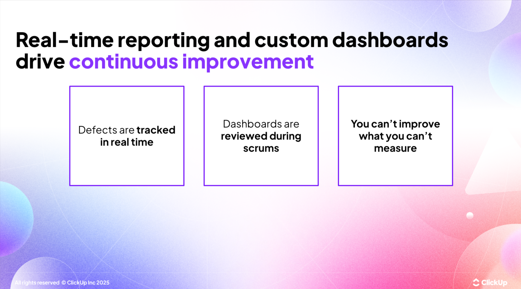 real time reporting agile exeuction