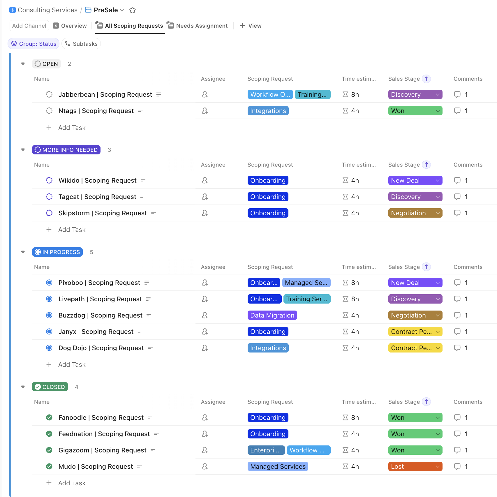 Consulting services template