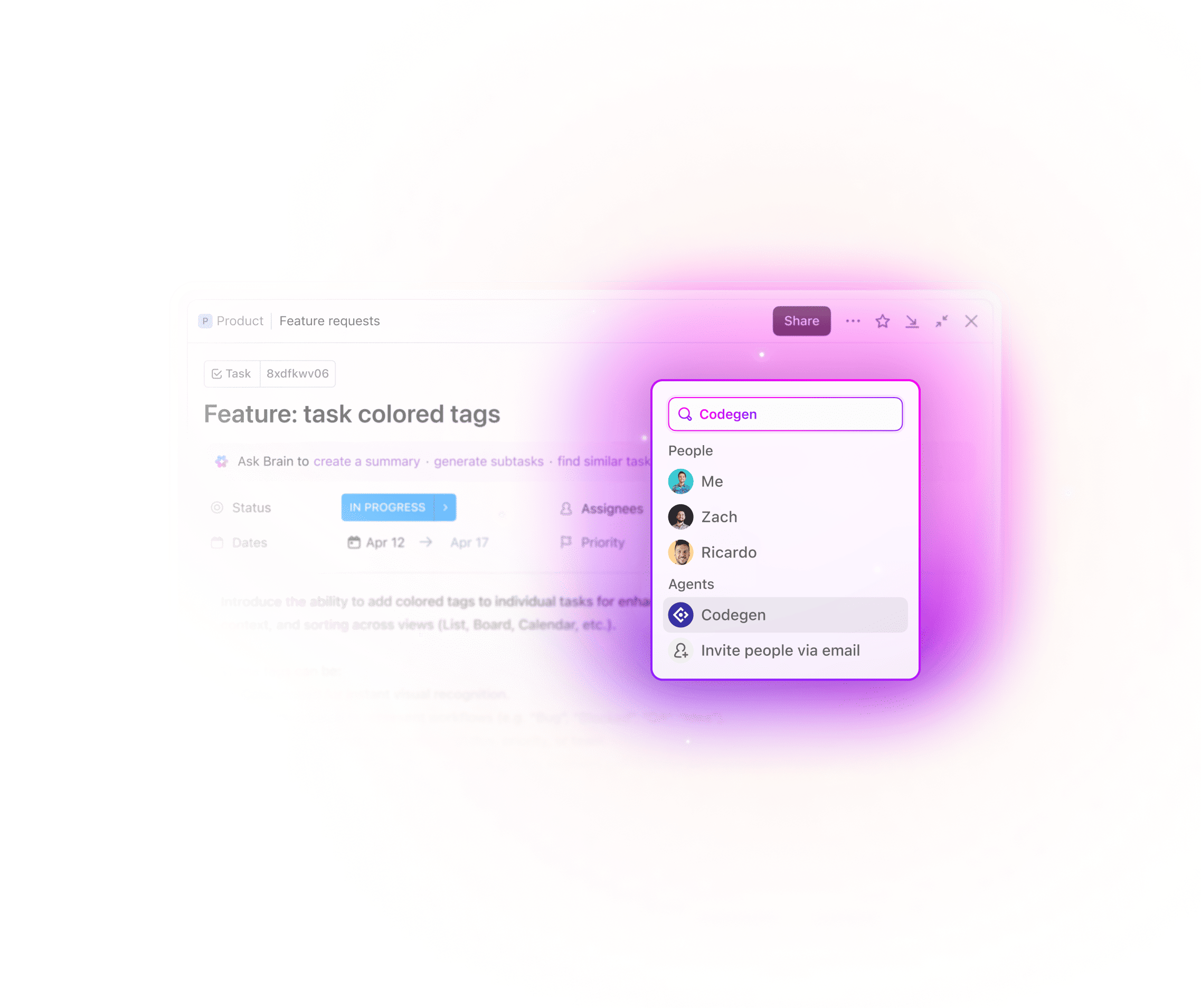 Codegen works inside ClickUp without downloads