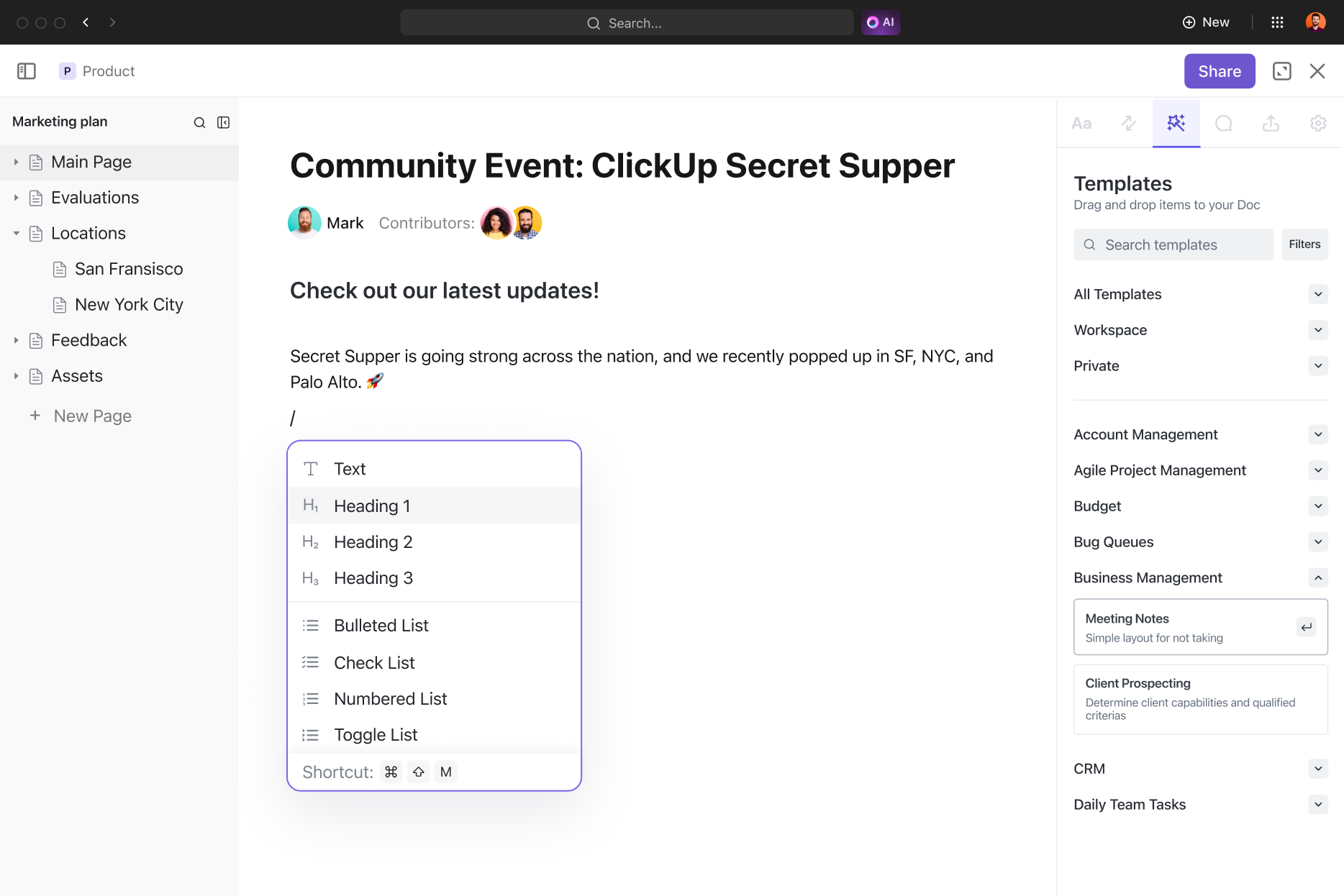 ClickUp Community Update