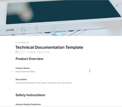 Free Technical Documentation Templates | Built with ClickUp