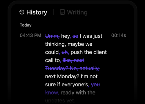 Stay in the flow while AI polishes