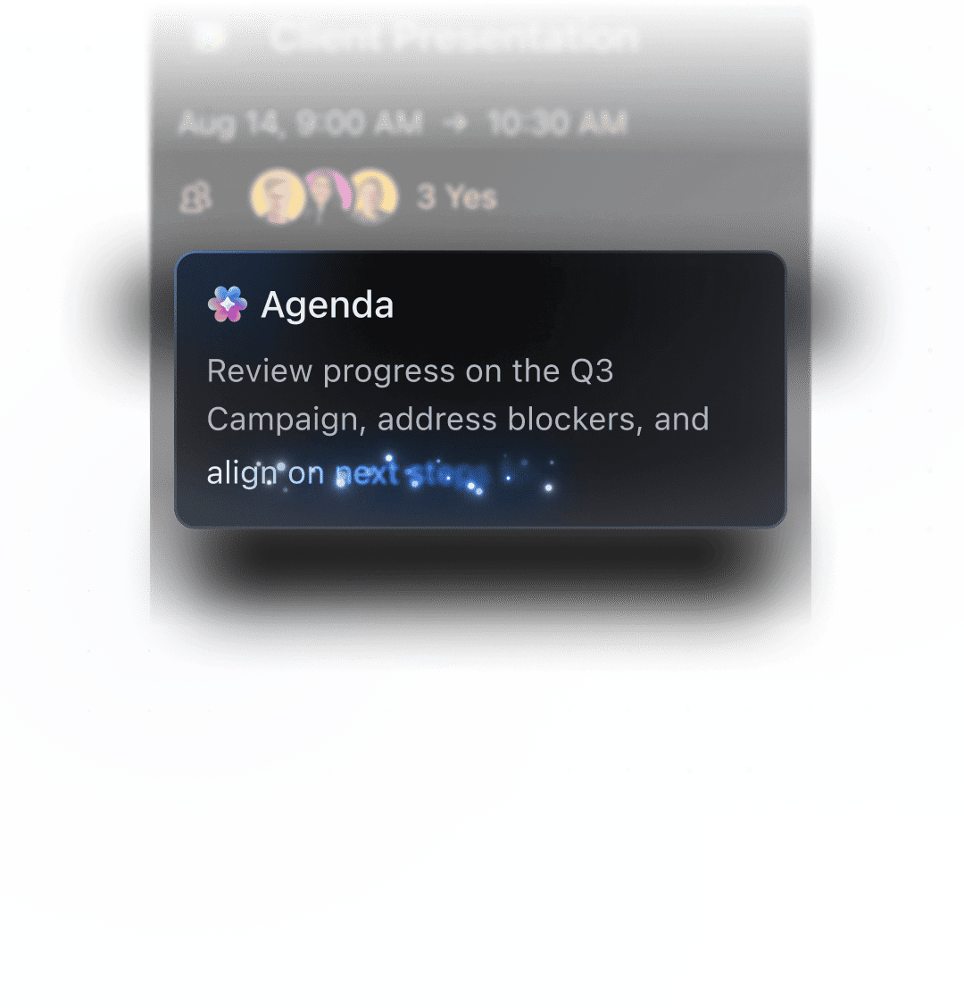 Smart agenda builder.