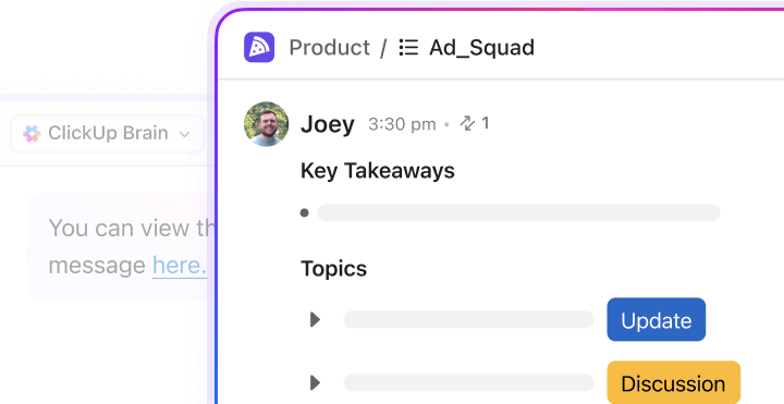 Easily review important topics and decisions