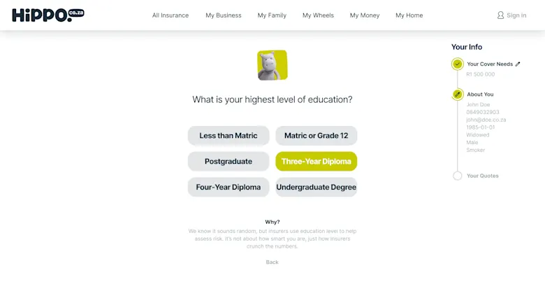 LIFE INSURANCE/Step 6