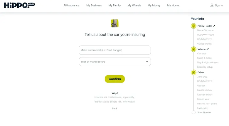 CAR INSURANCE/Step 5