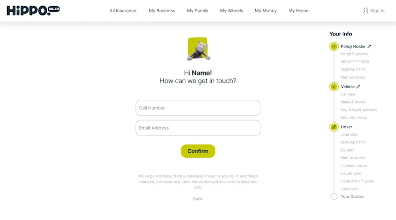 CAR INSURANCE/Step 3